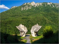 Tjentiste Memorial in Bosnia and Hertogivinia
