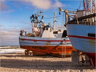 Thorup Strand is one of Europe's largest coastal landing sites with approx. 20 fishing boats and about 40 fishermen employed. The fishing village is also one of the few places on the west coast of Jutland, which still has professional fishing with coastal boats directly from open beach.

<a href="https://da.wikipedia.org/wiki/Thorup_Strand">https://da.wikipedia.org/wiki/Thorup_Strand</a>