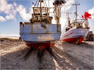 Thorup Strand is one of Europe's largest coastal landing sites with approx. 20 fishing boats and about 40 fishermen employed. The fishing village is also one of the few places on the west coast of Jutland, which still has professional fishing with coastal boats directly from open beach.

<a href="https://da.wikipedia.org/wiki/Thorup_Strand">https://da.wikipedia.org/wiki/Thorup_Strand</a>