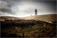 Rubjerg Knude Fyr on a windy day.