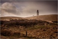 Rubjerg Knude Fyr on a windy day.
